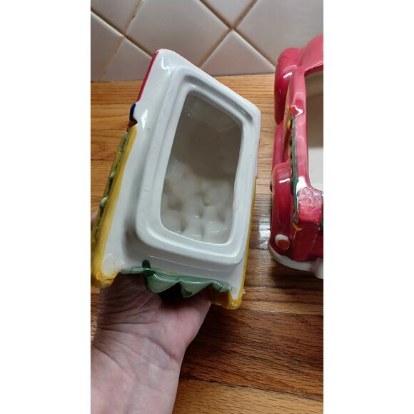 Blue Sky‎ Clayworks Ceramic Red Christmas Truck Candy Dish Cookie Jar - Picture 7 of 9